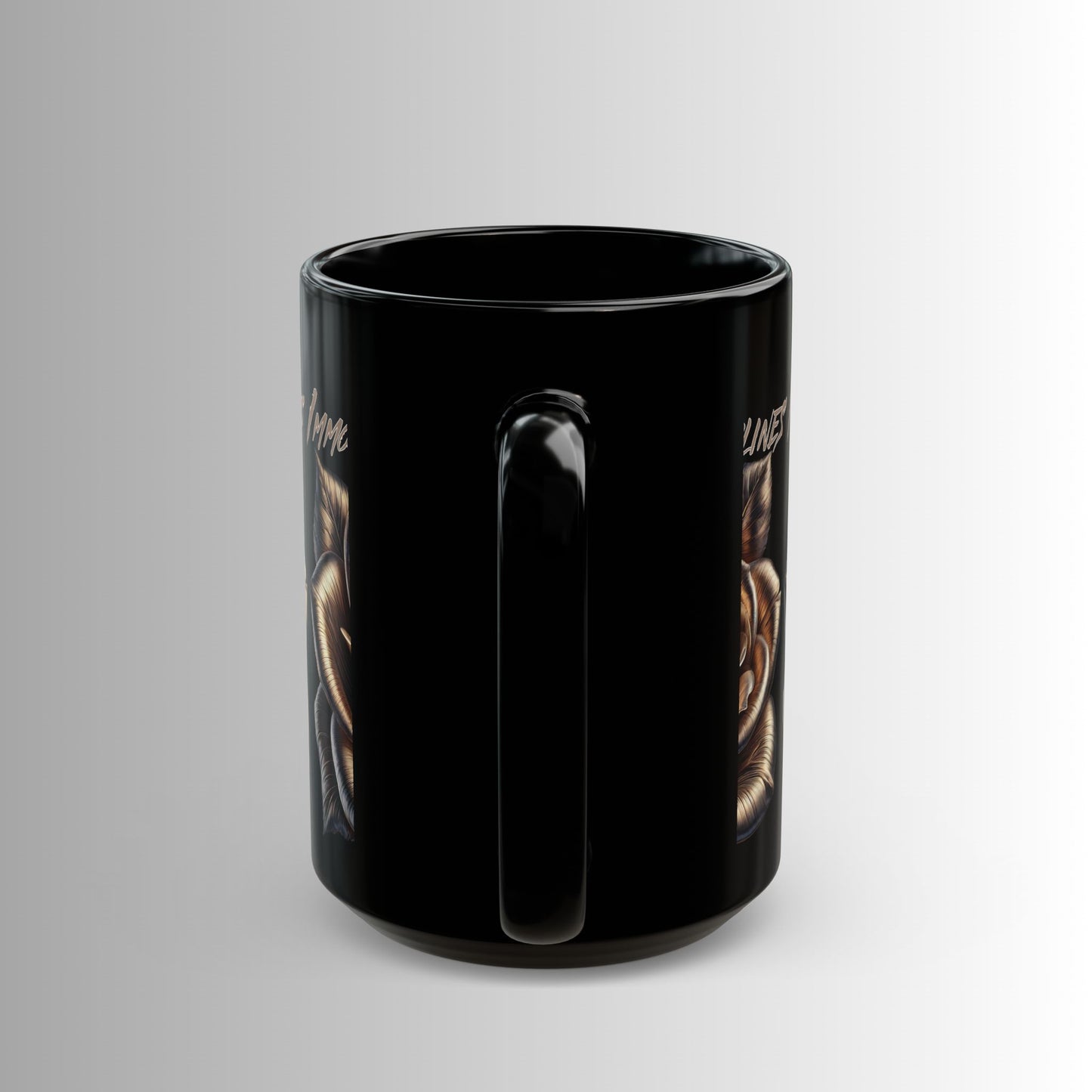 Immortal Bloodlines- Skull Rose Logo -  Black Mug — (11oz & 15oz)