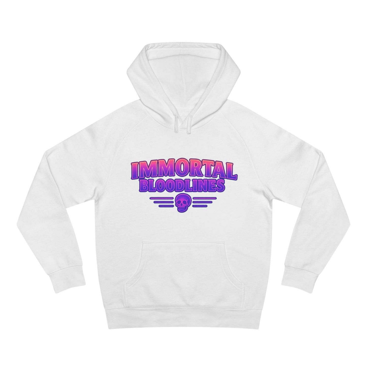 Hoodie - "Immortal Bloodlines" Retro Neon Skull Pullover