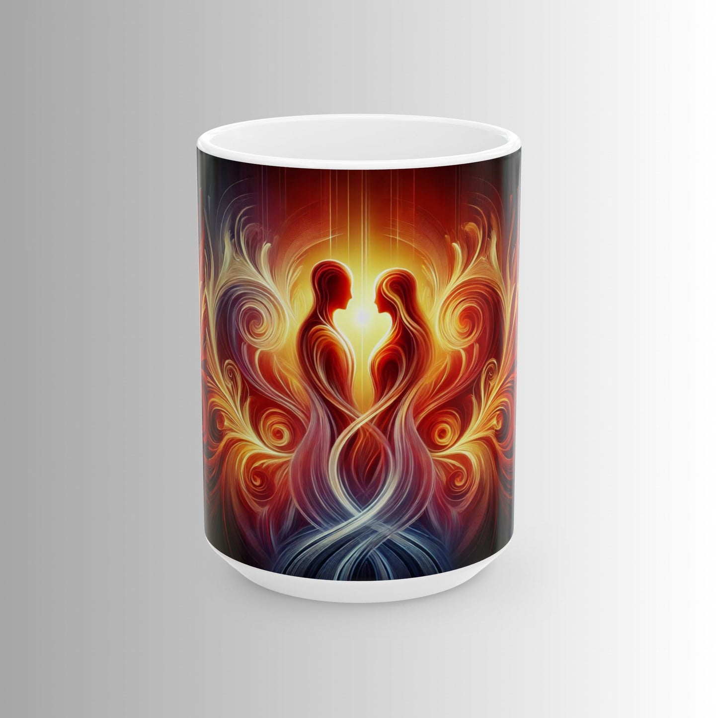 Eternal Flame - Immortal Love Collection - Unique 11oz & 15oz Love Design for Coffee & Tea Lovers