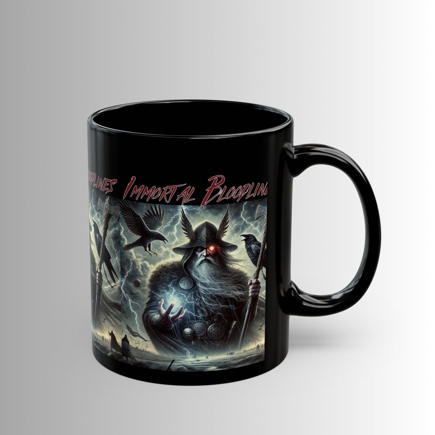 Immortal Bloodlines- God's Collection (Odin) -  Black Mug — (11oz & 15oz)