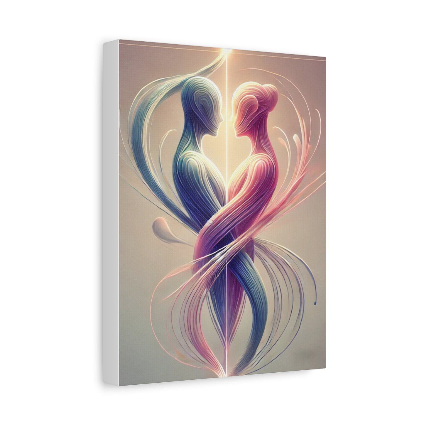 Bound by Love Canvas Art — Romantic Abstract Matte Stretched Print
