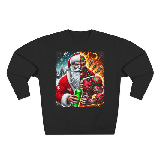 Immortal Bloodlines Sweatshirt — Edgy Christmas Sweatshirt with Jekyll and Hyde Gym Santa Graphic