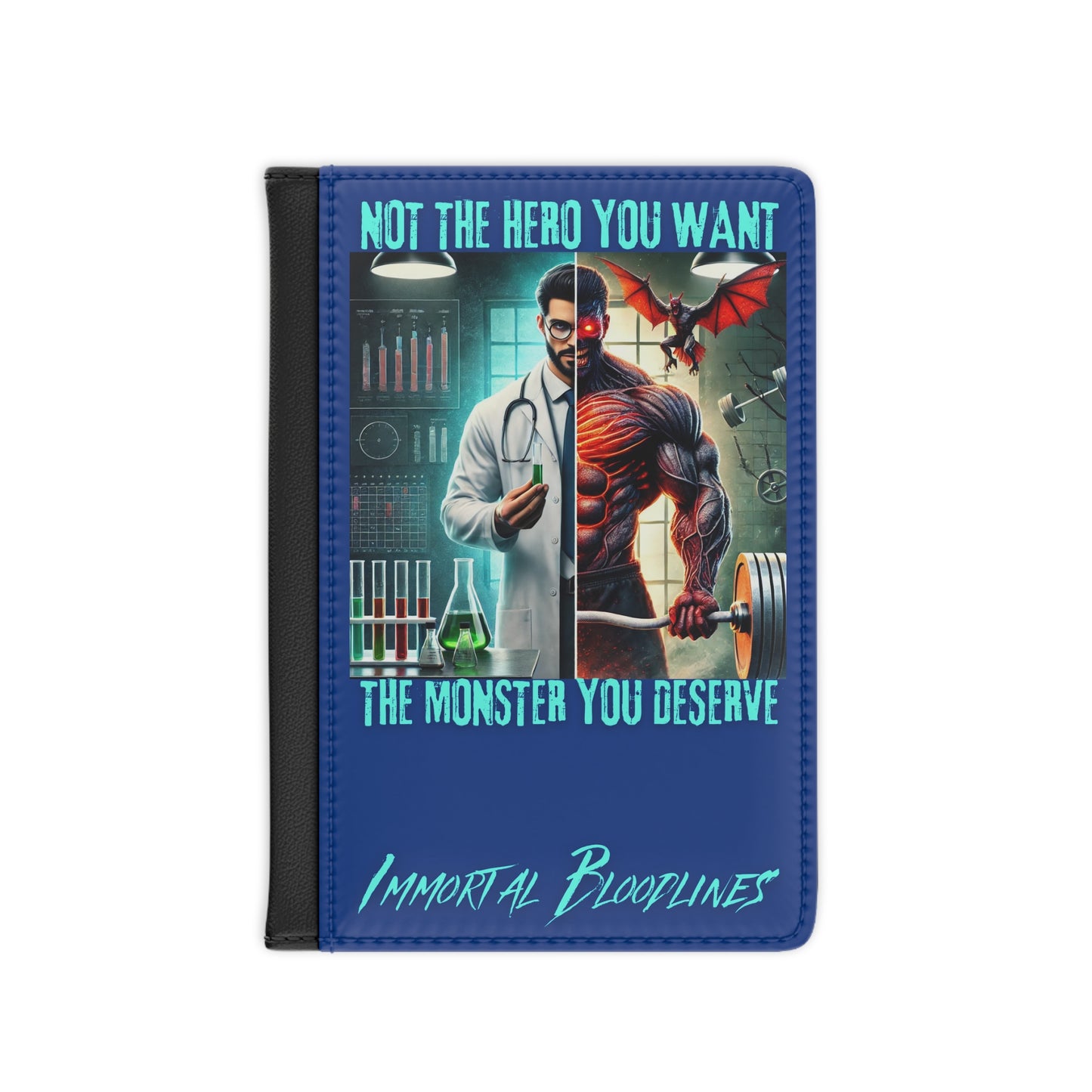 Passport Cover — "Not the Hero You Want, The Monster You Deserve" Horror Art Travel Wallet
