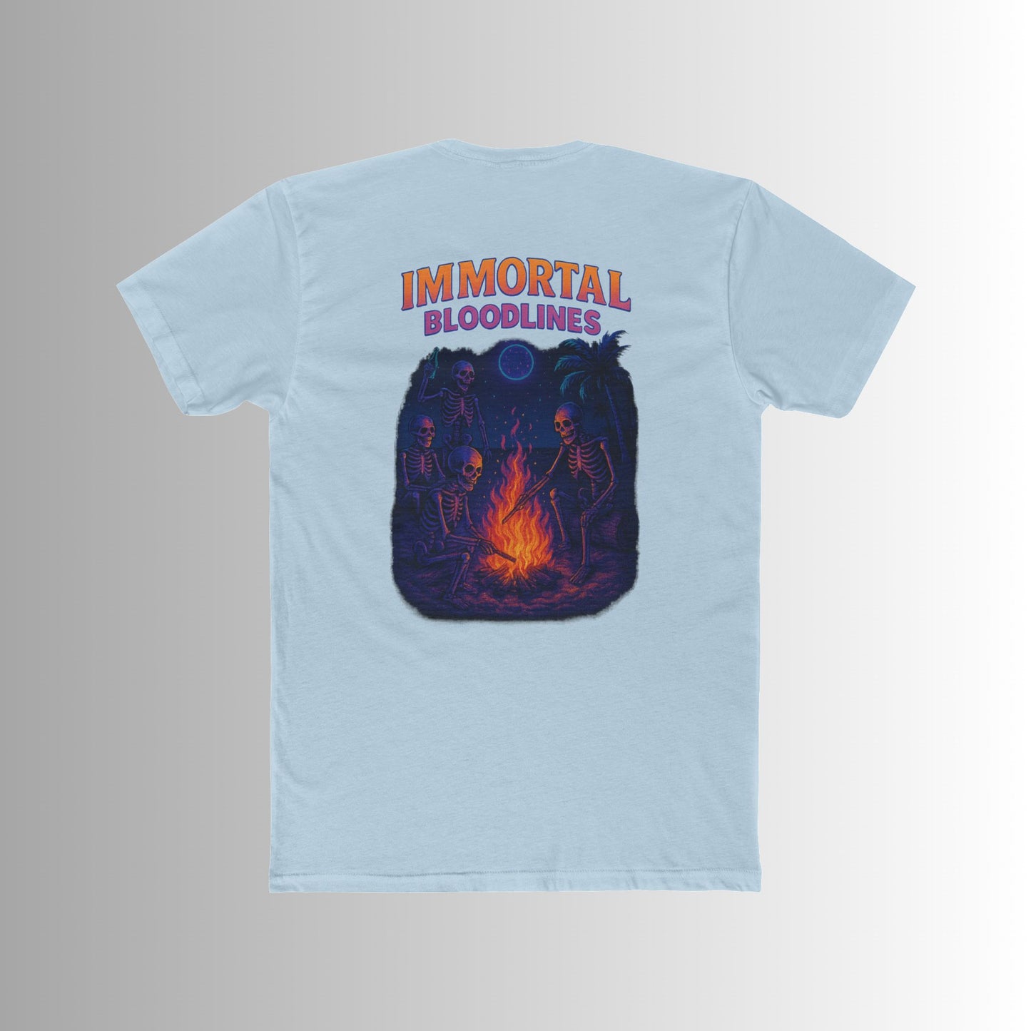 Party All Night Skeleton Bonfire Tee