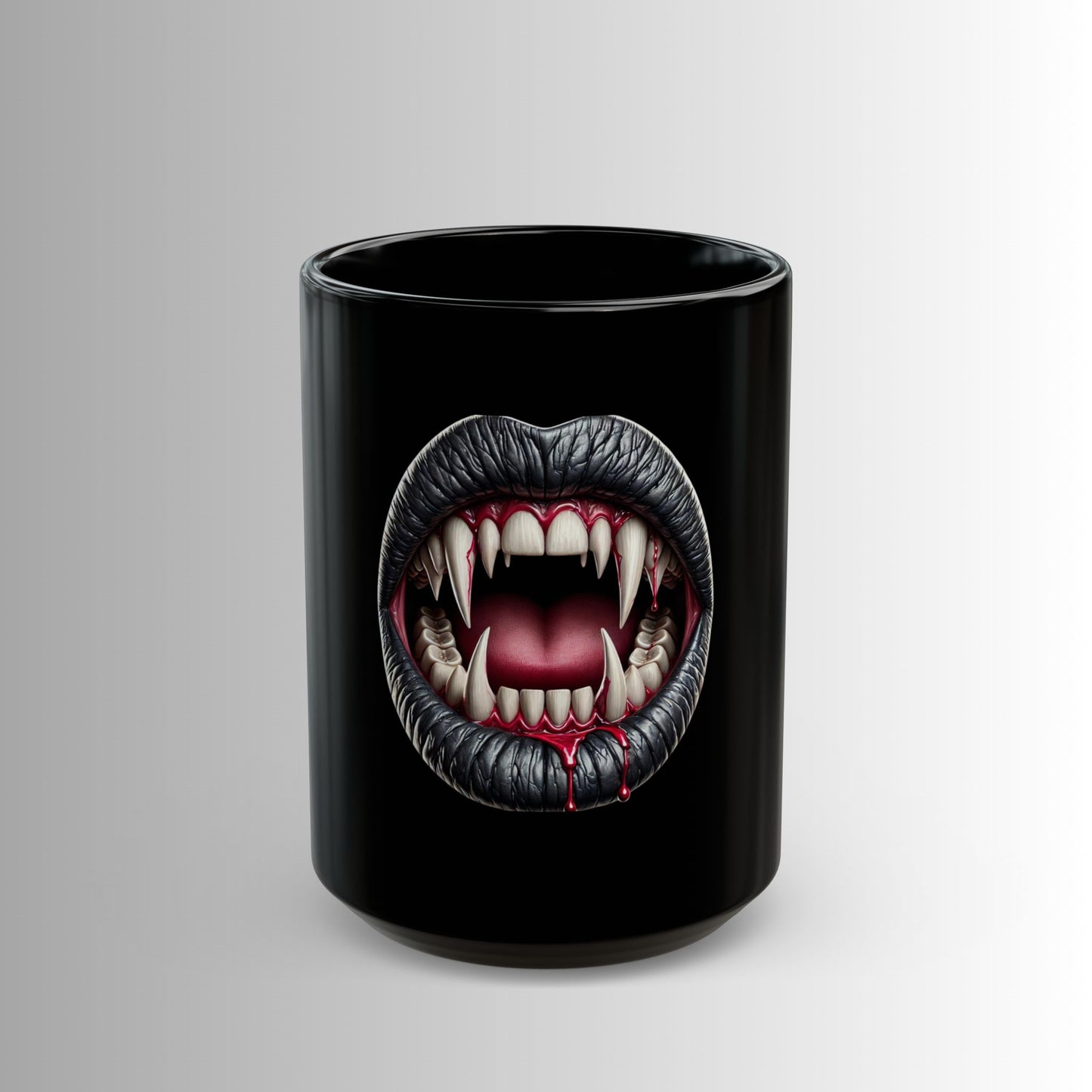 Immortal Bloodlines- Teeth-  Black Mug — (11oz & 15oz)