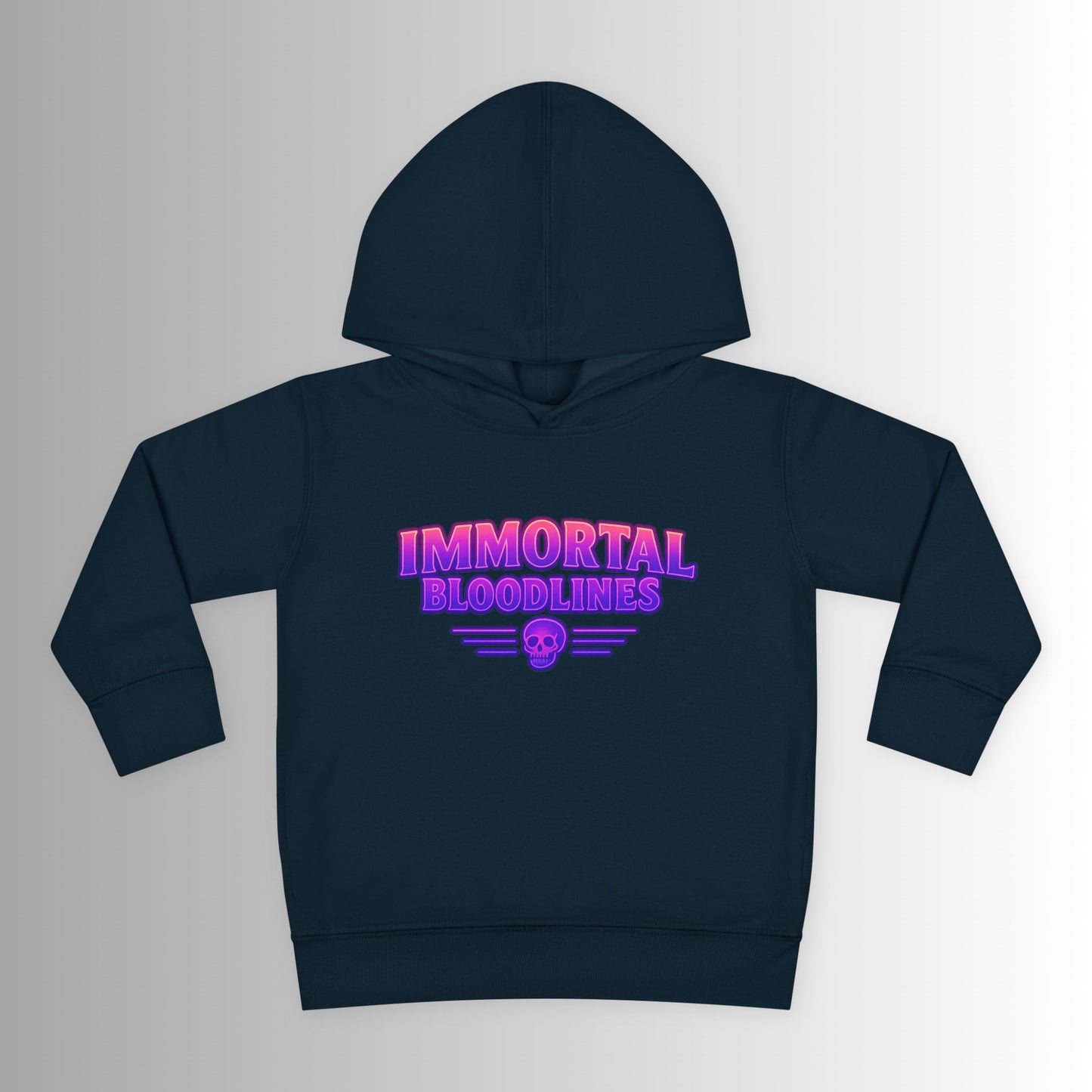 Toddler Hoodie — Neon 'Summer Vibes' Skeleton Pullover