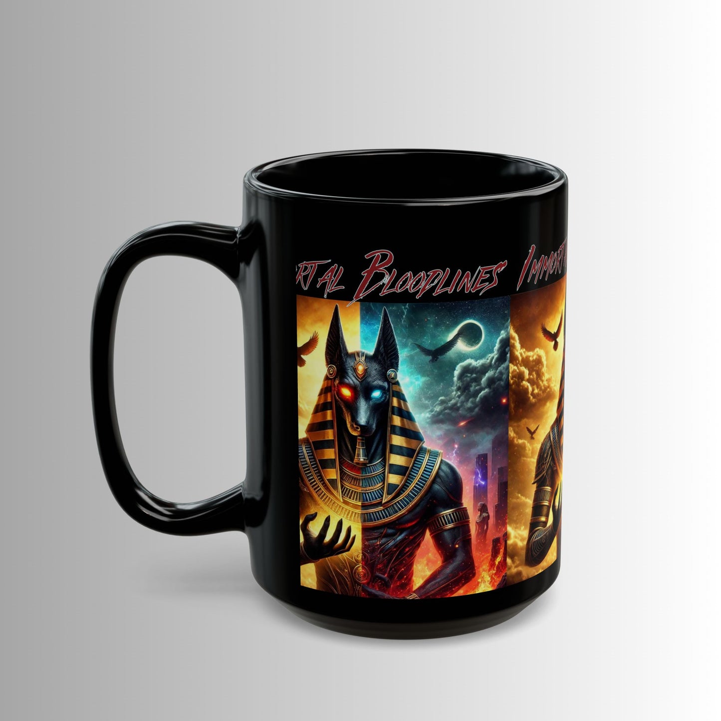 Immortal Bloodlines- God's Collection (Anubis) -  Black Mug — (11oz & 15oz)