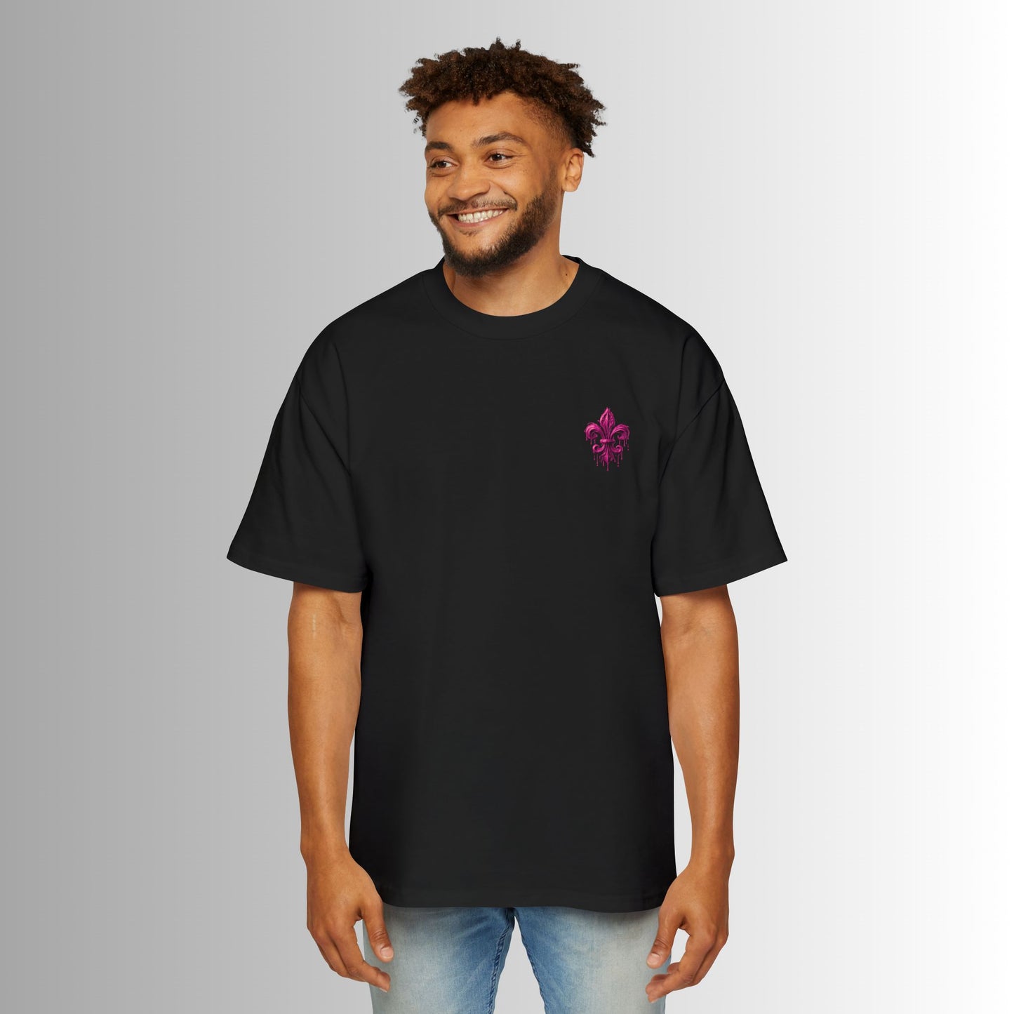 Heavy Oversized Tee - 'Immortal Bloodlines' Graphic Tee with Skull Rose GCC