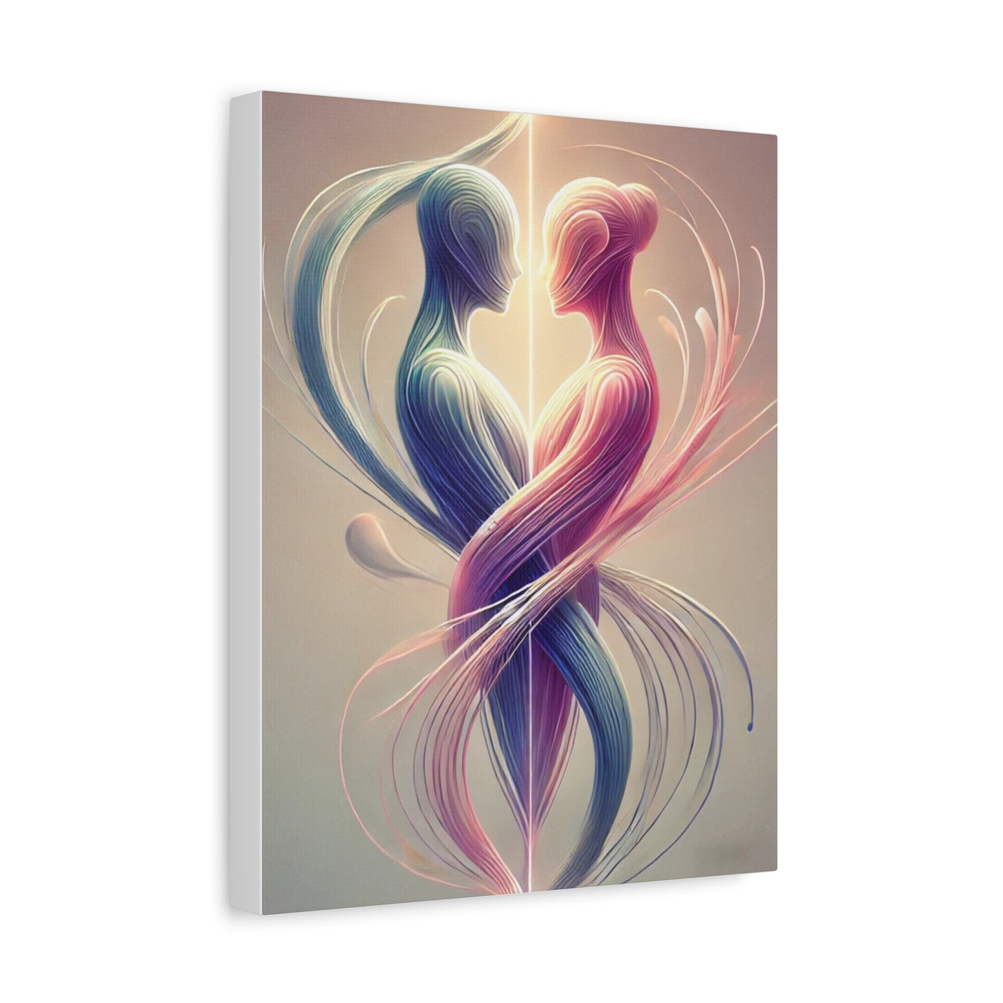 Bound by Love Canvas Art — Romantic Abstract Matte Stretched Print