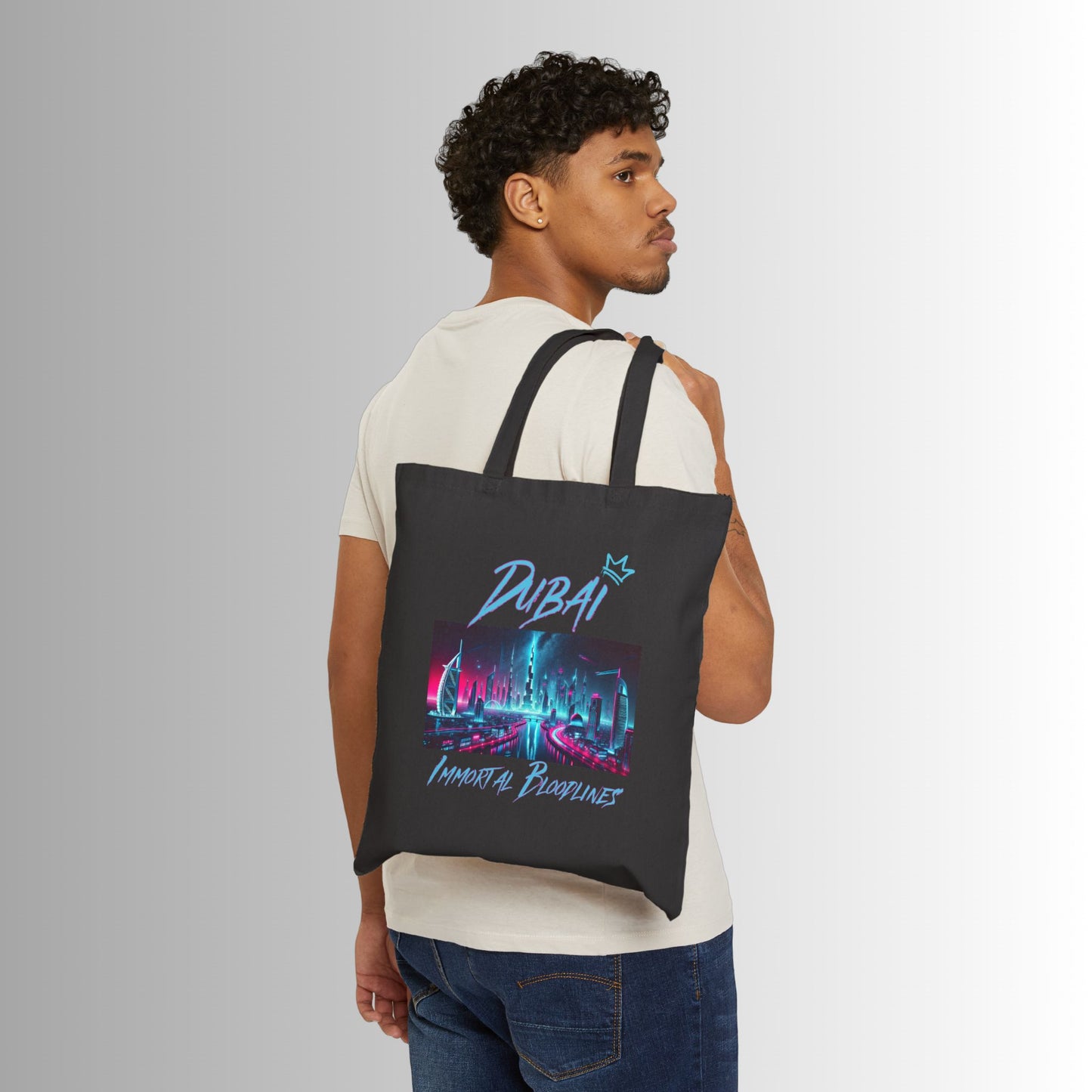 Immortal Bloodlines Gothic Tote Bag - Stylish Canvas Shopper for Art Lovers (Dubai) GCC