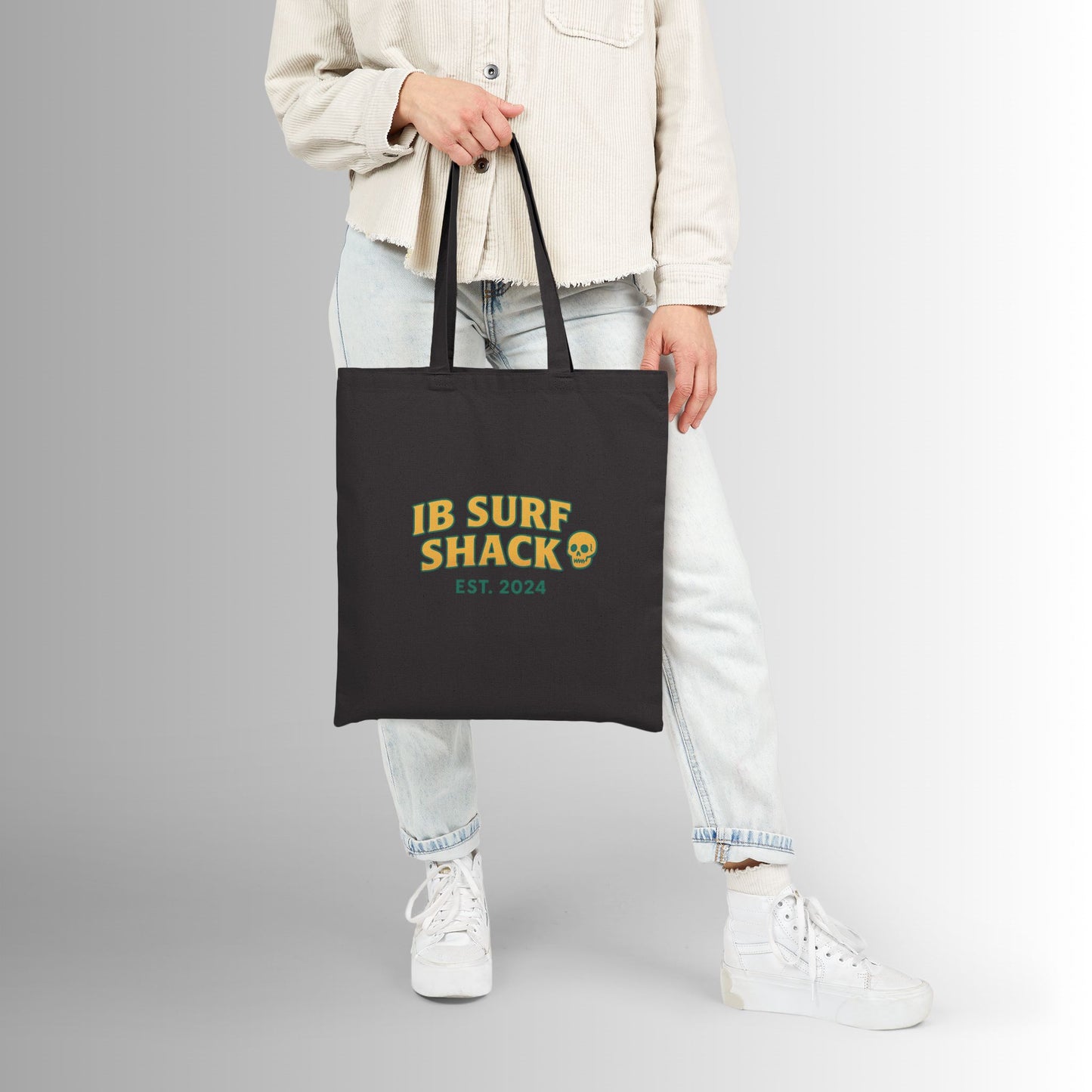 Surf-Inspired Cotton Canvas Tote Bag - Perfect for Beach Lovers, Eco-Friendly Shopping, Gifts for Surfers, Summer Adventures