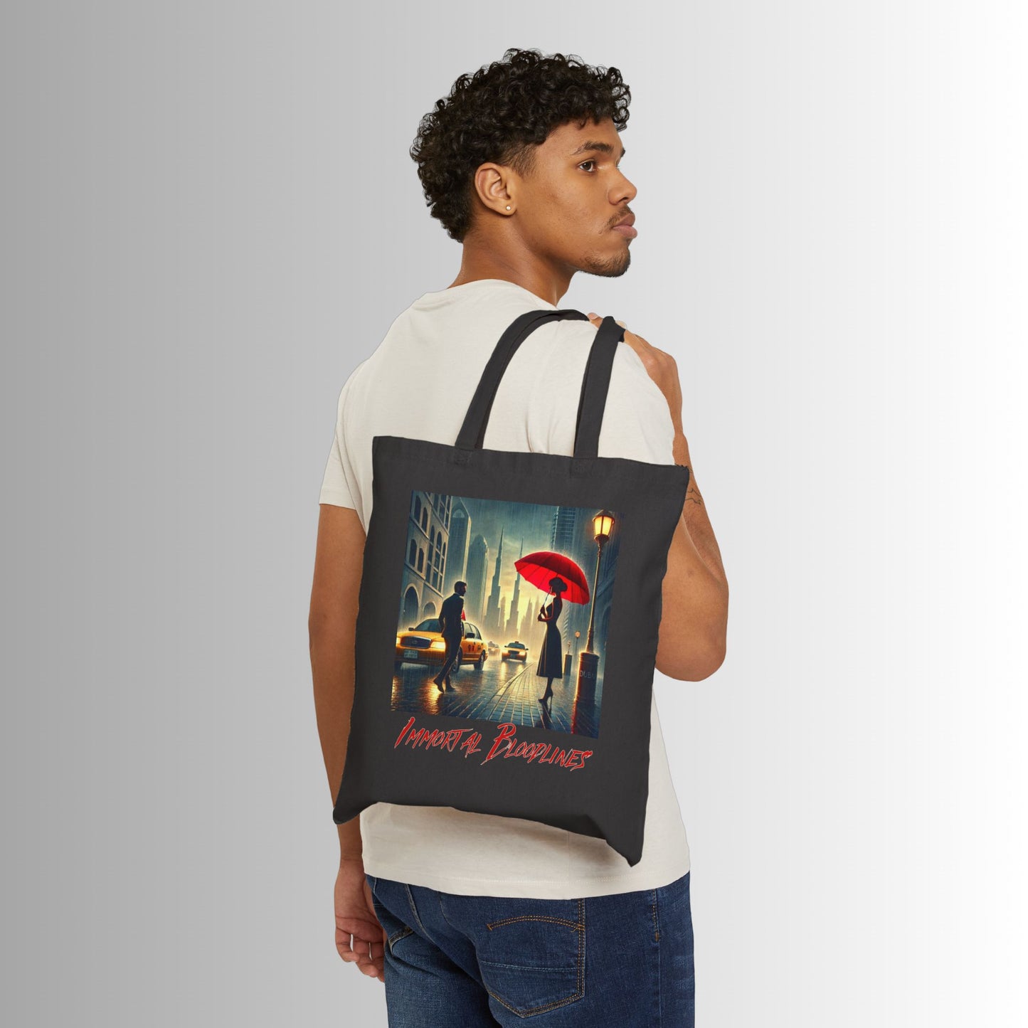 Immortal Bloodlines Gothic Tote Bag - Stylish Canvas Shopper for Art Lovers - First Glance 3