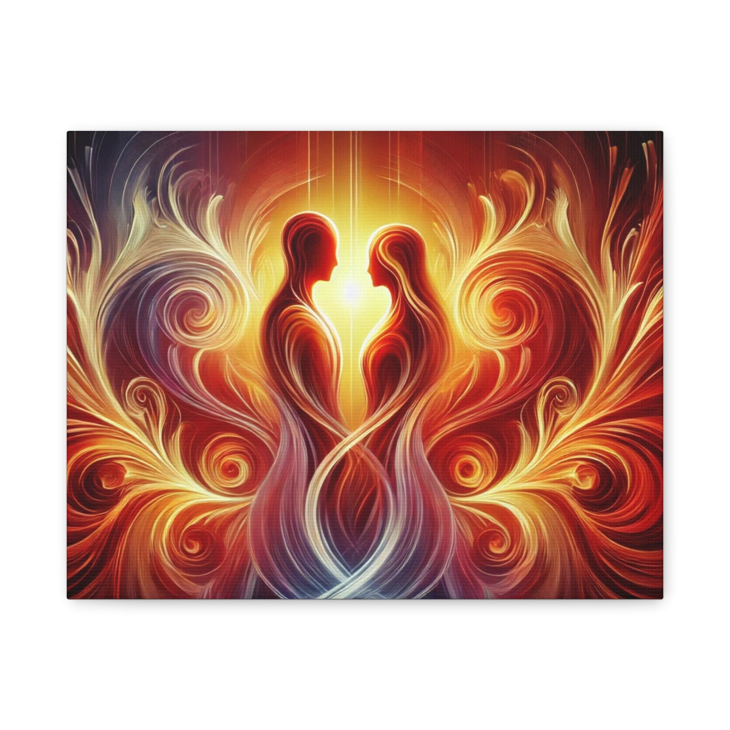 Copy of Eternal Flame Couple Matte Canvas Wall Art – Abstract Heartlight Stretched Print