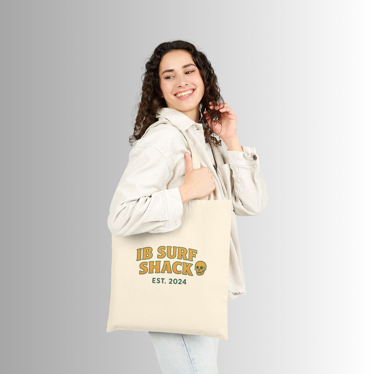 Surf-Inspired Cotton Canvas Tote Bag - Perfect for Beach Lovers, Eco-Friendly Shopping, Gifts for Surfers, Summer Adventures