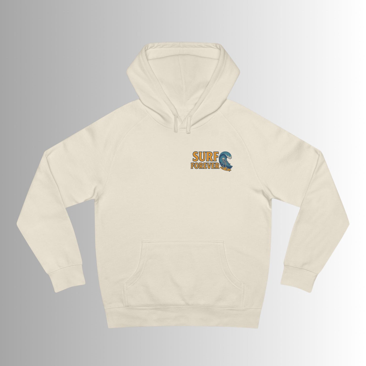 Surf Forever - Large Surfer Skeleton Hoodie