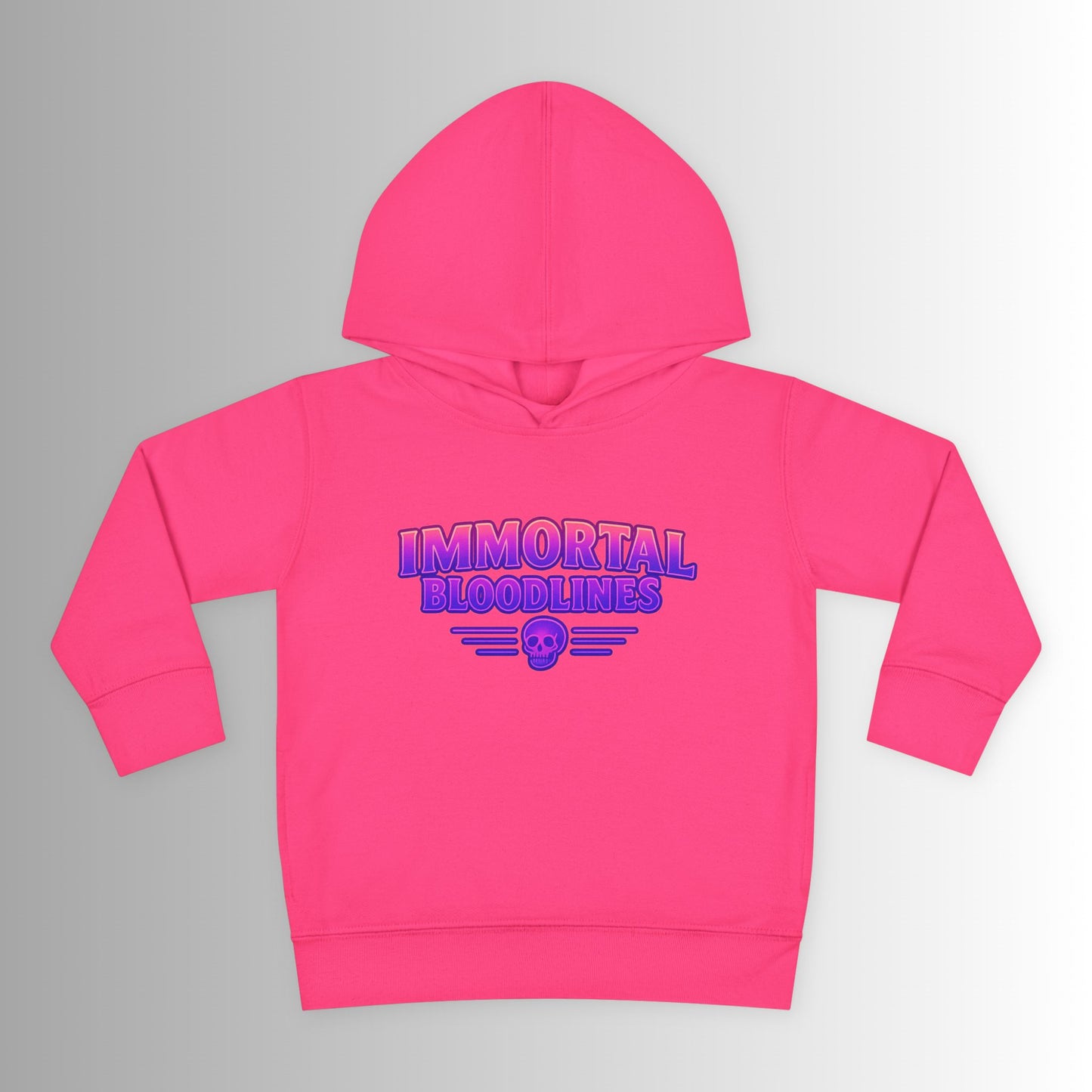 Toddler Hoodie — Neon 'Summer Vibes' Skeleton Pullover