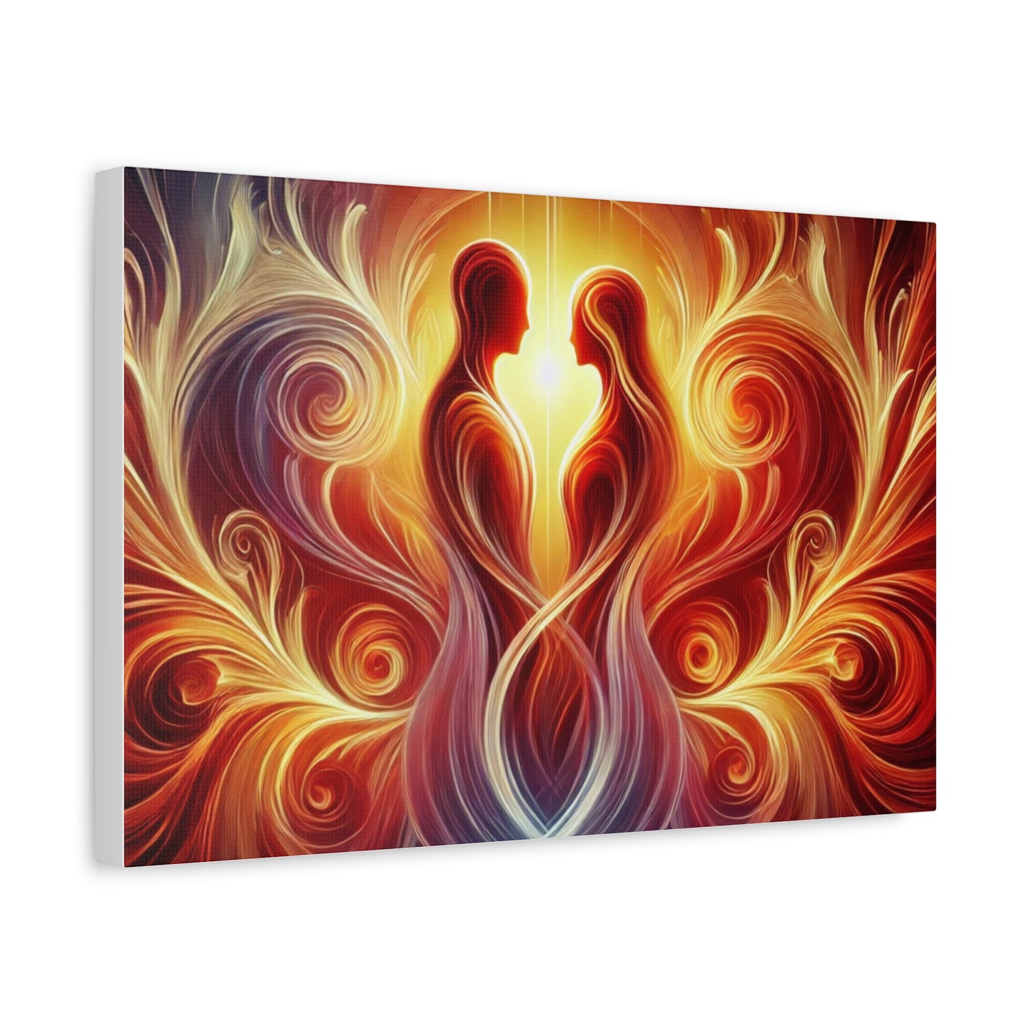 Copy of Eternal Flame Couple Matte Canvas Wall Art – Abstract Heartlight Stretched Print
