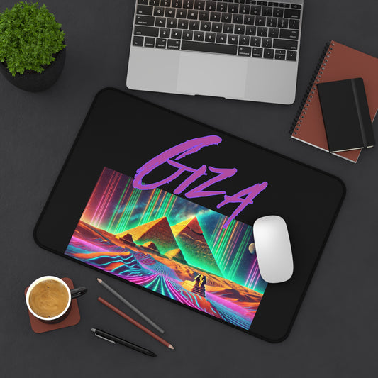 Giza Retro Neon Pyramid Desk Mat