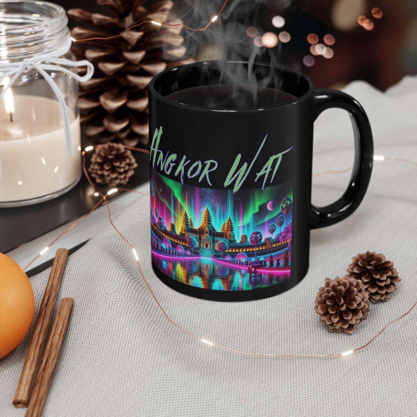 Immortal Bloodlines - Angkor Wat Mug - Vibrant Graphic Coffee Cup for Mythology Lovers