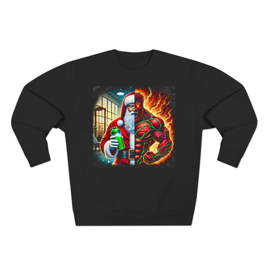 Immortal Bloodlines Sweatshirt — Edgy Christmas Sweatshirt with Jekyll and Hyde Gym Santa Graphic