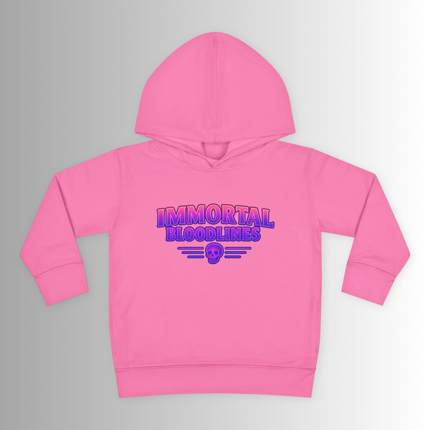 Toddler Hoodie — Neon 'Summer Vibes' Skeleton Pullover
