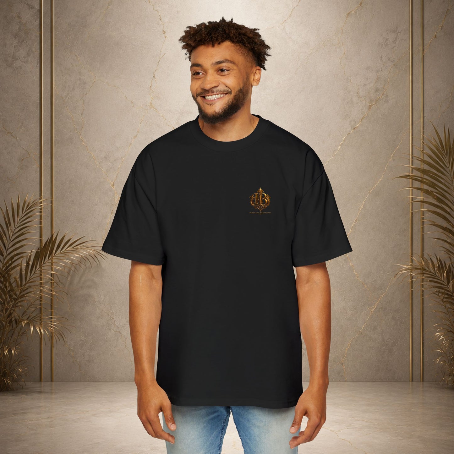 Oversized Tee — "Power is Earned, Legacy is Chosen" Gold IB Crest