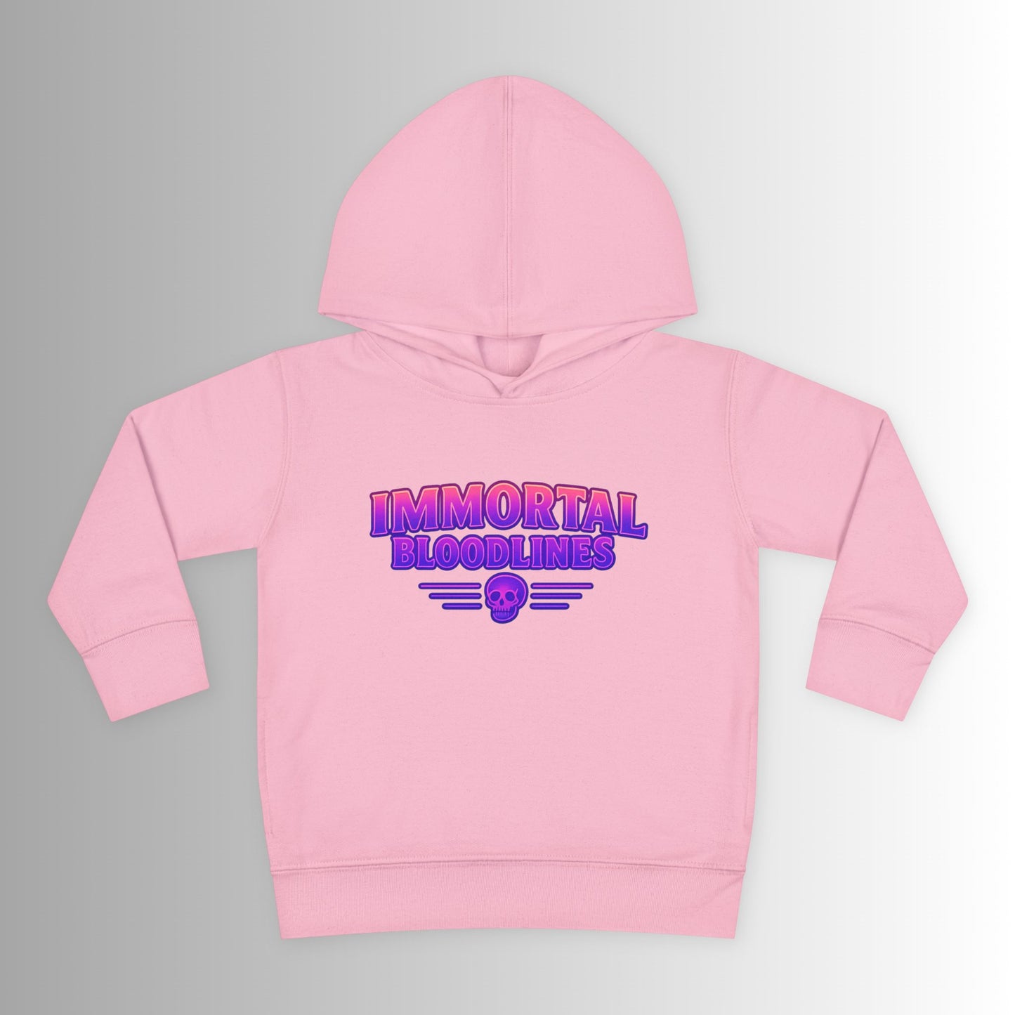 Toddler Hoodie — Neon 'Summer Vibes' Skeleton Pullover