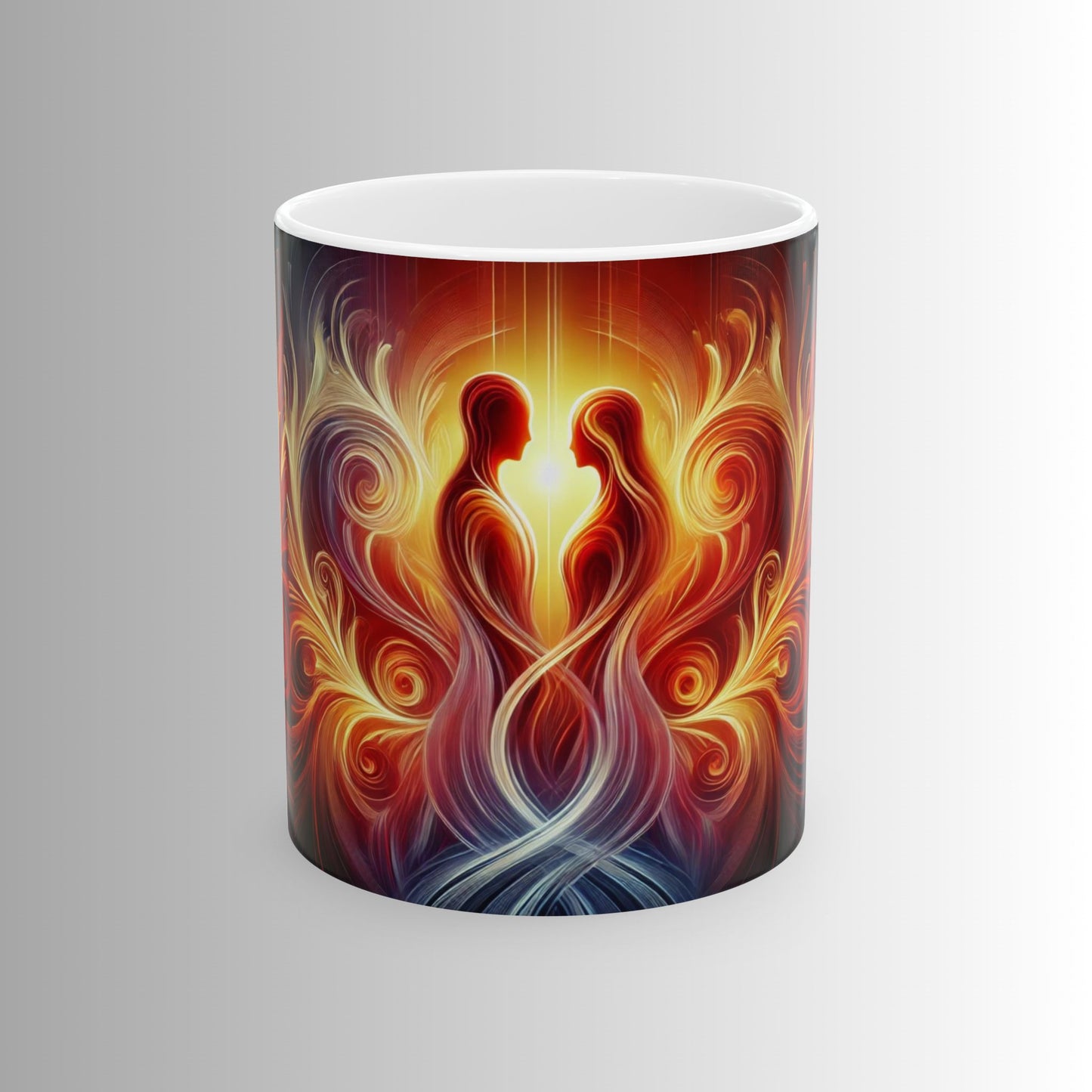Eternal Flame - Immortal Love Collection - Unique 11oz & 15oz Love Design for Coffee & Tea Lovers