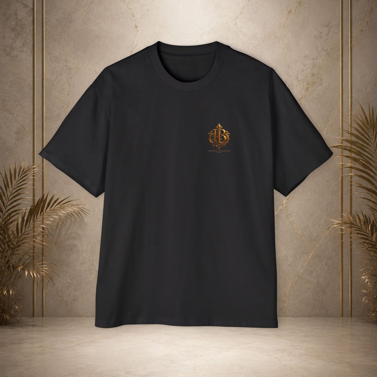 Oversized Tee — "Immortal Bloodlines" Gold Crest