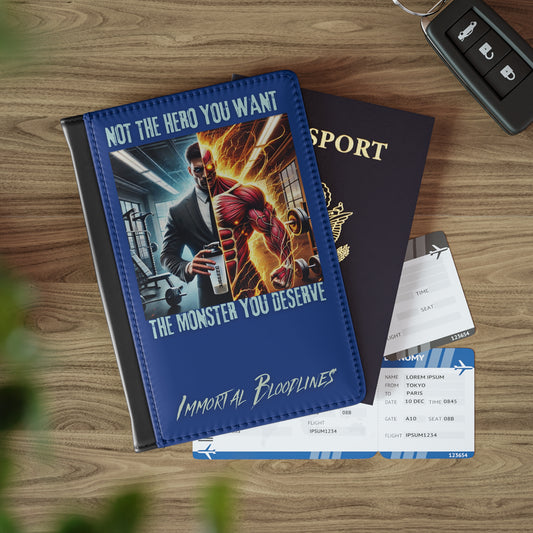 Passport Cover — "Not the Hero You Want, The Monster You Deserve" Horror Art Travel Wallet