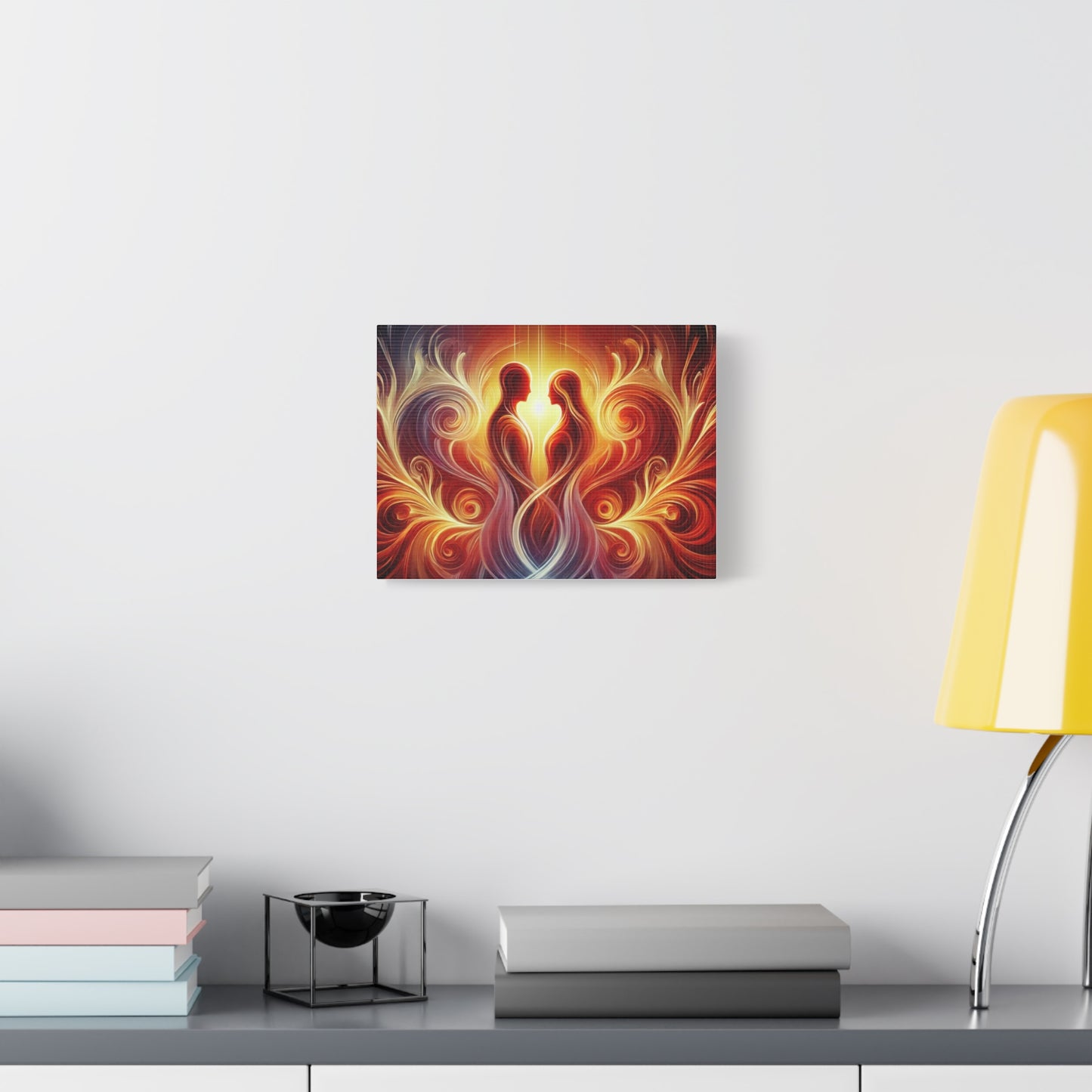 Copy of Eternal Flame Couple Matte Canvas Wall Art – Abstract Heartlight Stretched Print