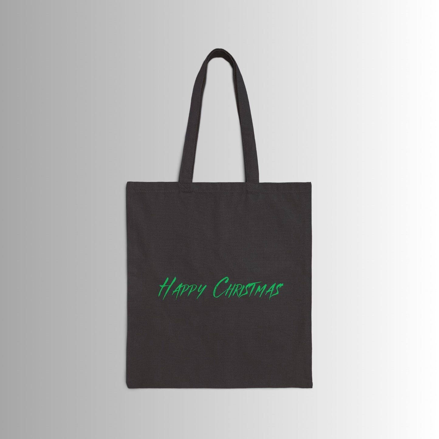 Christmas Tote Bag — 'Happy Christmas' & Festive Santa Canvas Tote