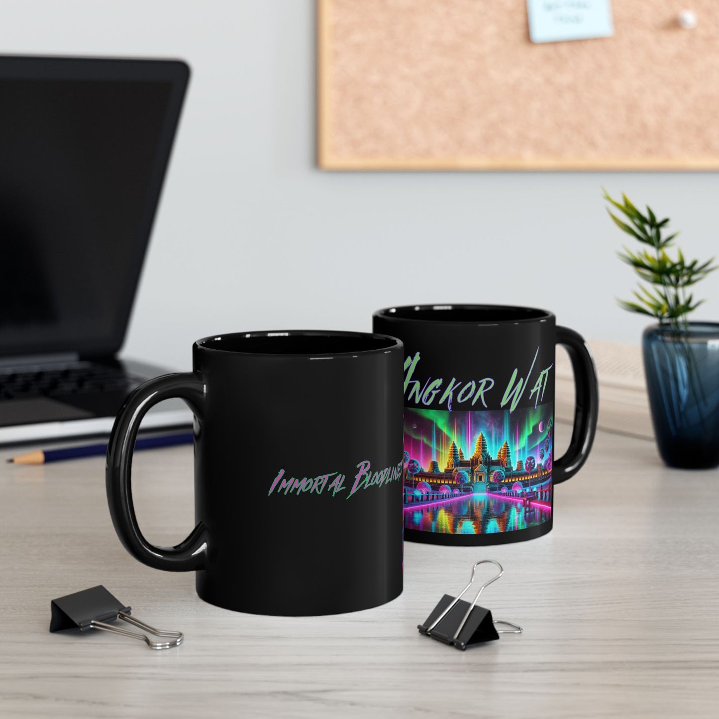 Immortal Bloodlines - Angkor Wat Mug - Vibrant Graphic Coffee Cup for Mythology Lovers