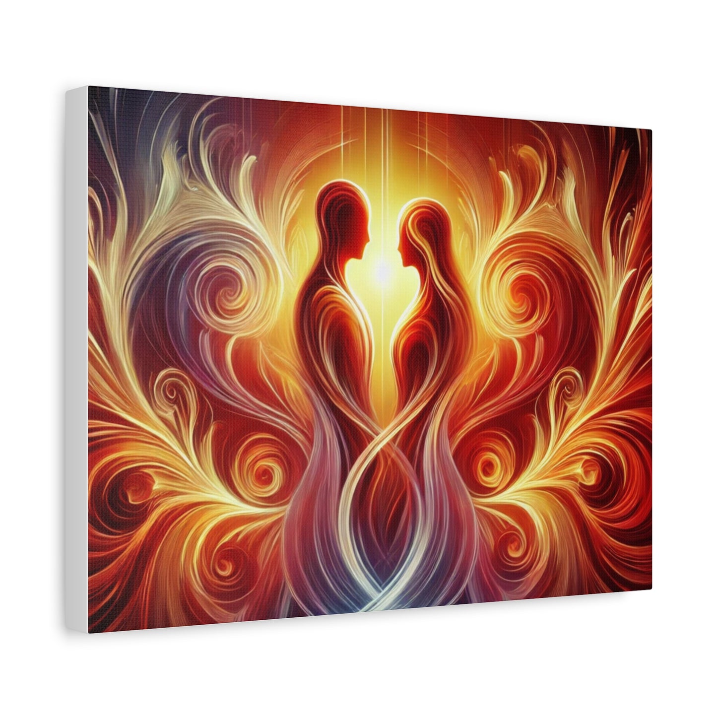 Copy of Eternal Flame Couple Matte Canvas Wall Art – Abstract Heartlight Stretched Print