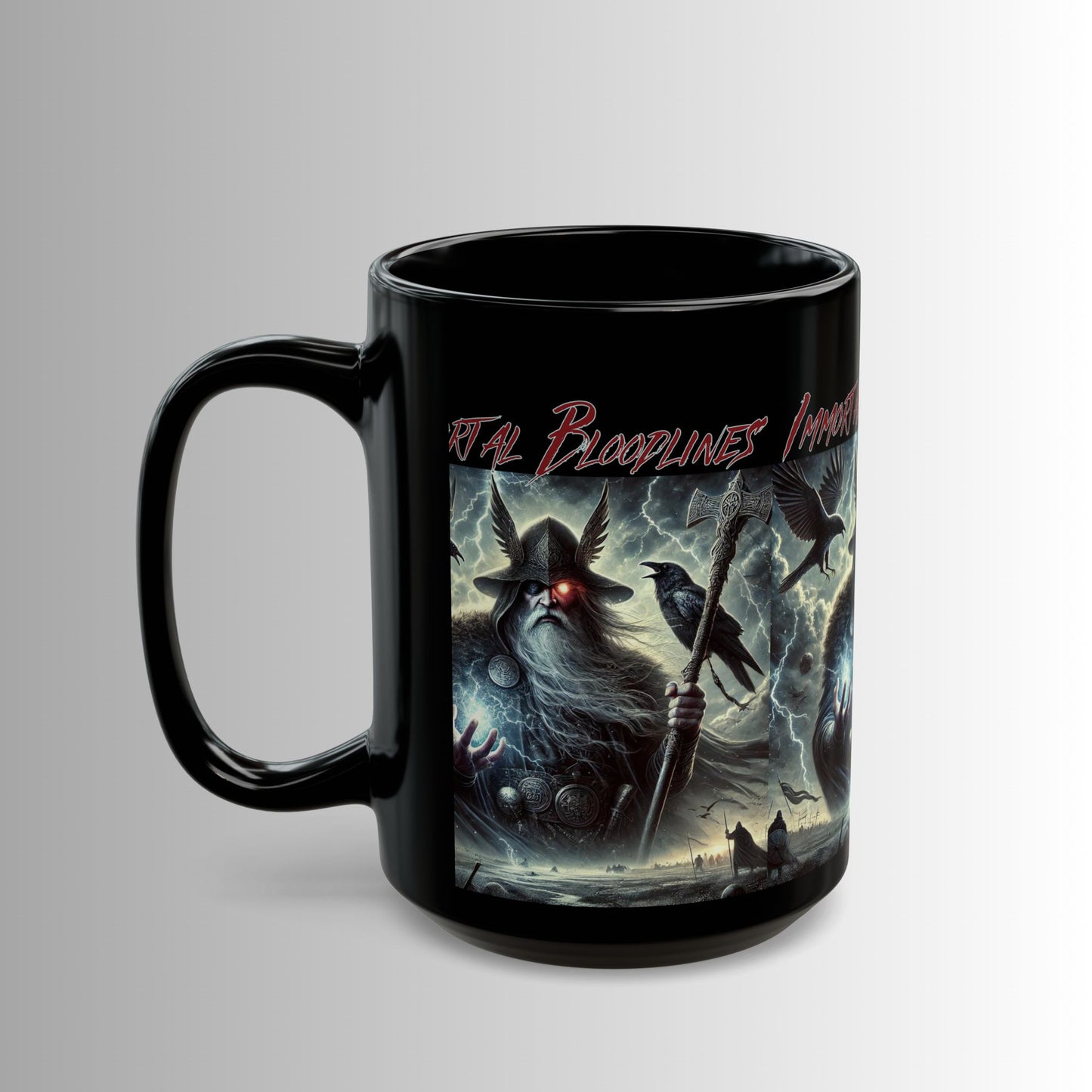 Immortal Bloodlines- God's Collection (Odin) -  Black Mug — (11oz & 15oz)