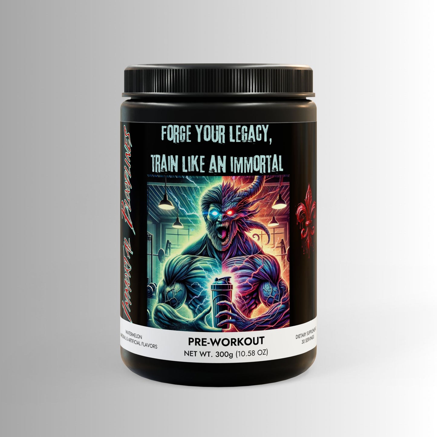 Train like an Immortal - Pre-Workout Supplement, Watermelon (300g, 10.58oz)
