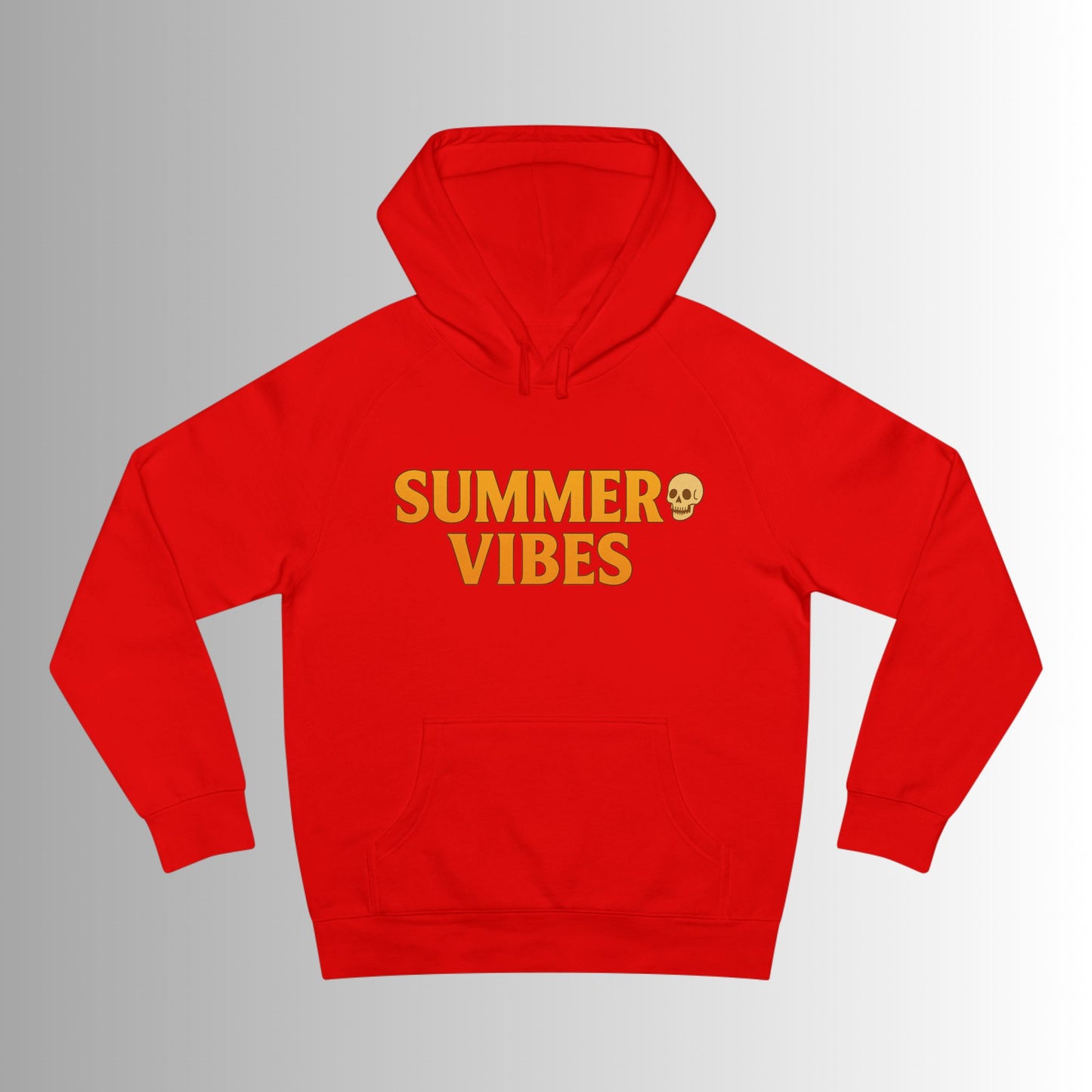 Summer Vibes Hoodie — Retro Wave Skeleton Surf Graphic Pullover