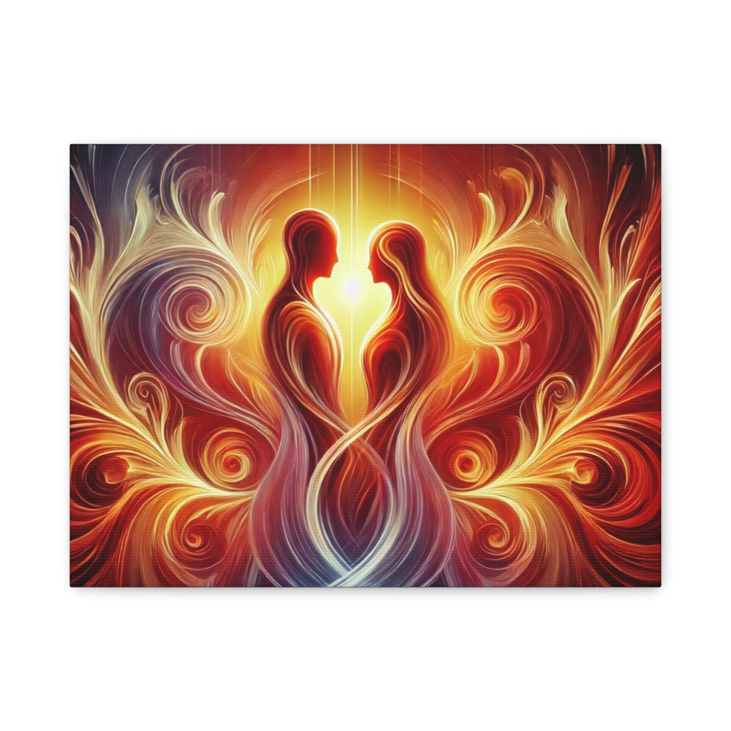 Copy of Eternal Flame Couple Matte Canvas Wall Art – Abstract Heartlight Stretched Print