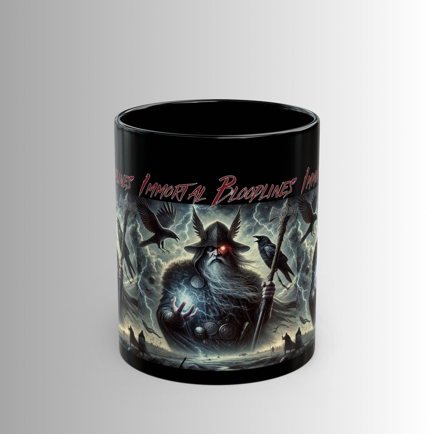 Immortal Bloodlines- God's Collection (Odin) -  Black Mug — (11oz & 15oz)