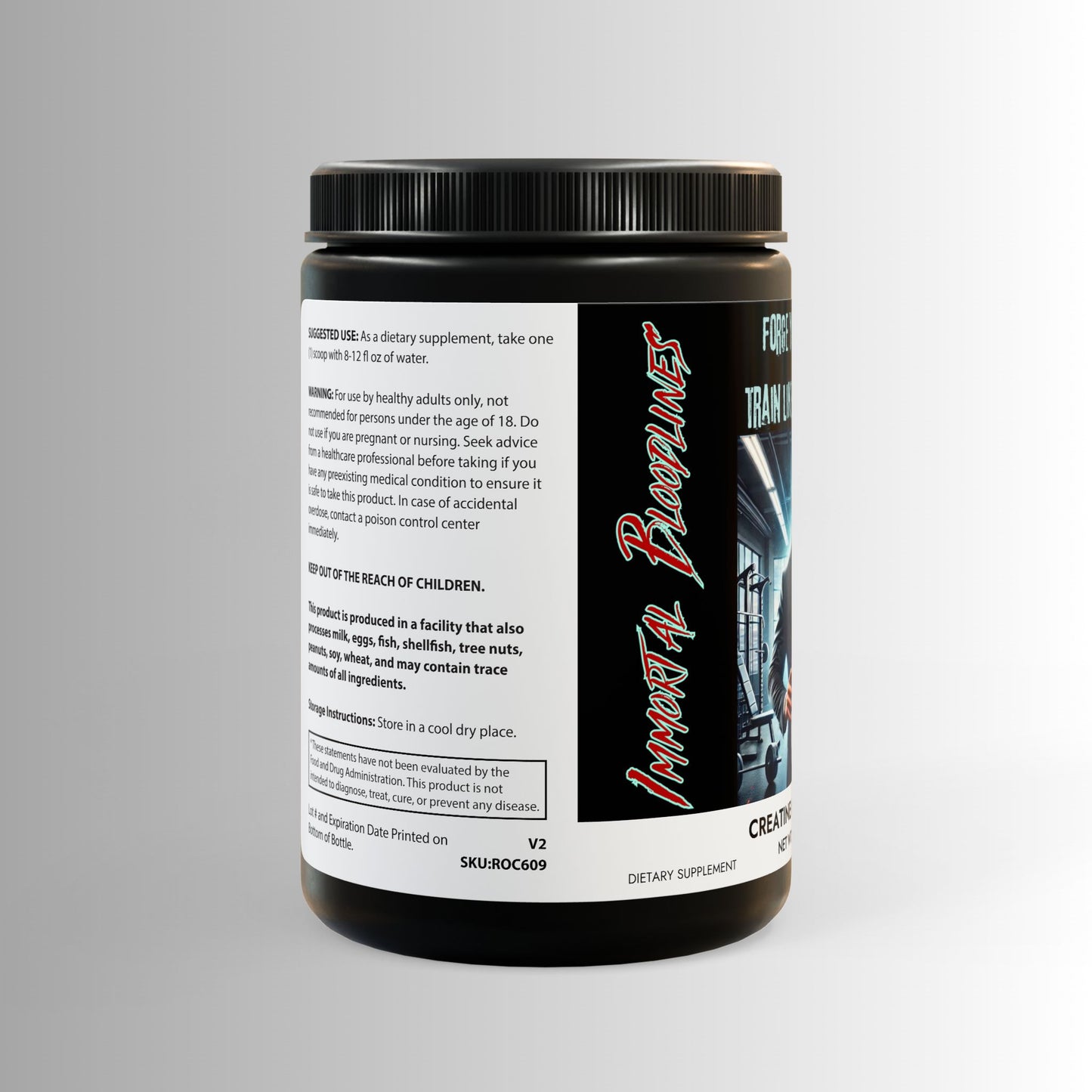 Train like an Immortal - Creatine Monohydrate Supplement (300g, 10.58oz)