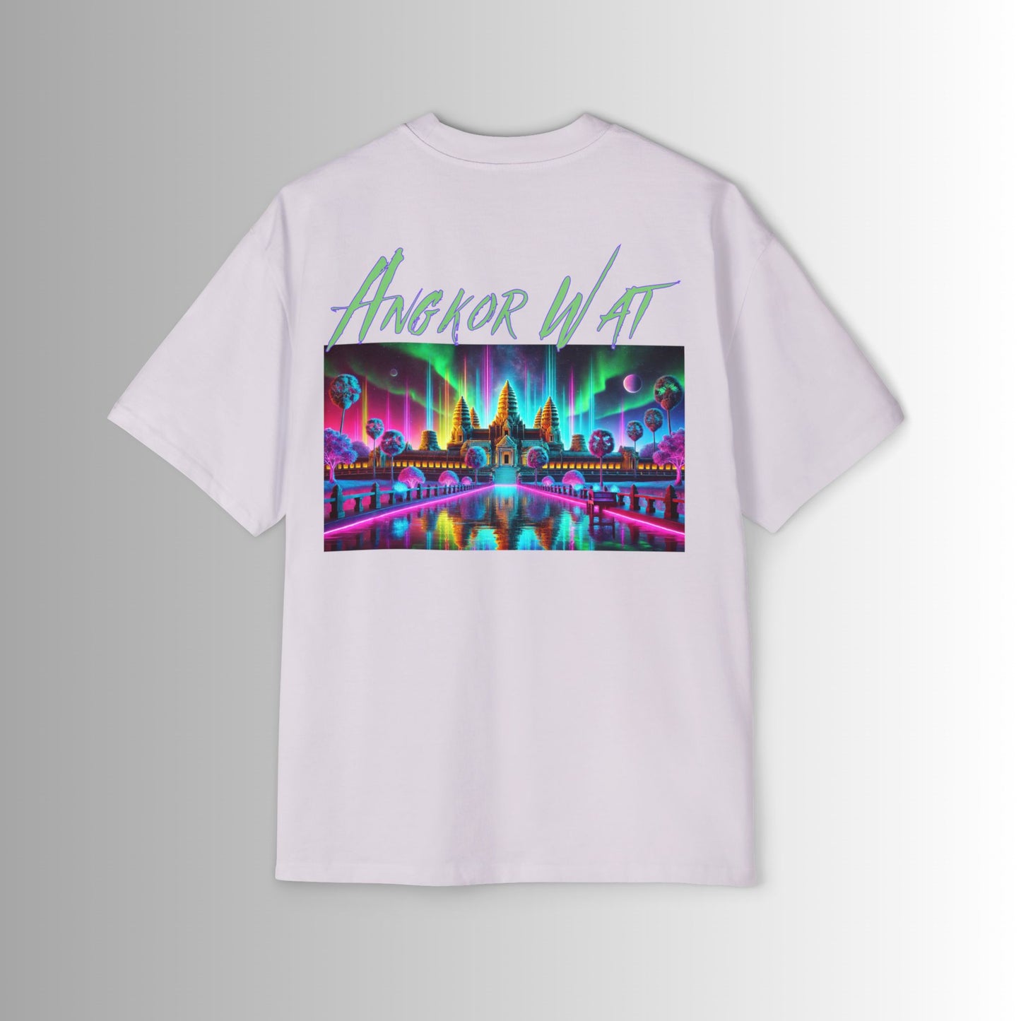 Immortal Bloodlines Men's Heavy Oversized Tee - Angkor Wat Graphic T-Shirt