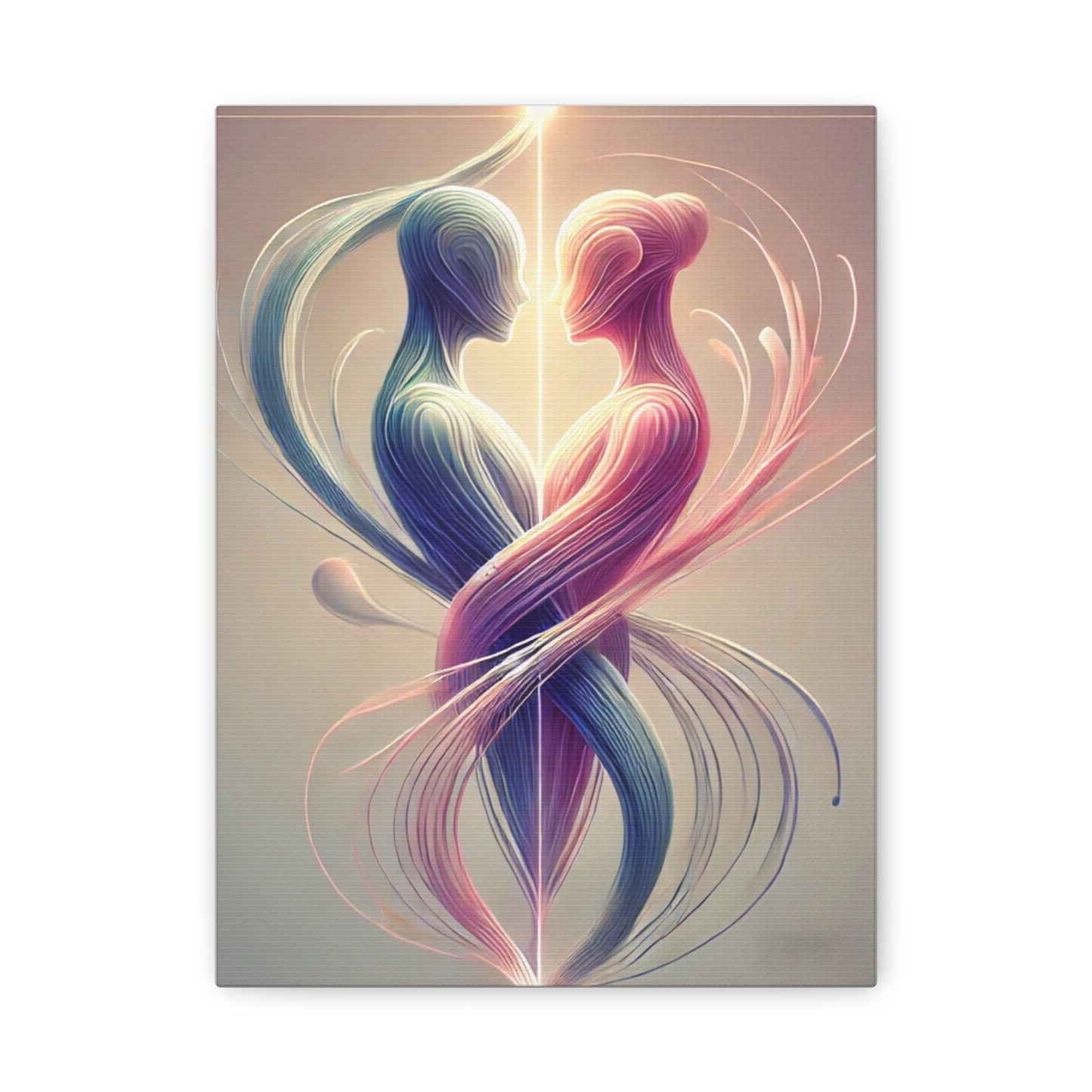 Bound by Love Canvas Art — Romantic Abstract Matte Stretched Print