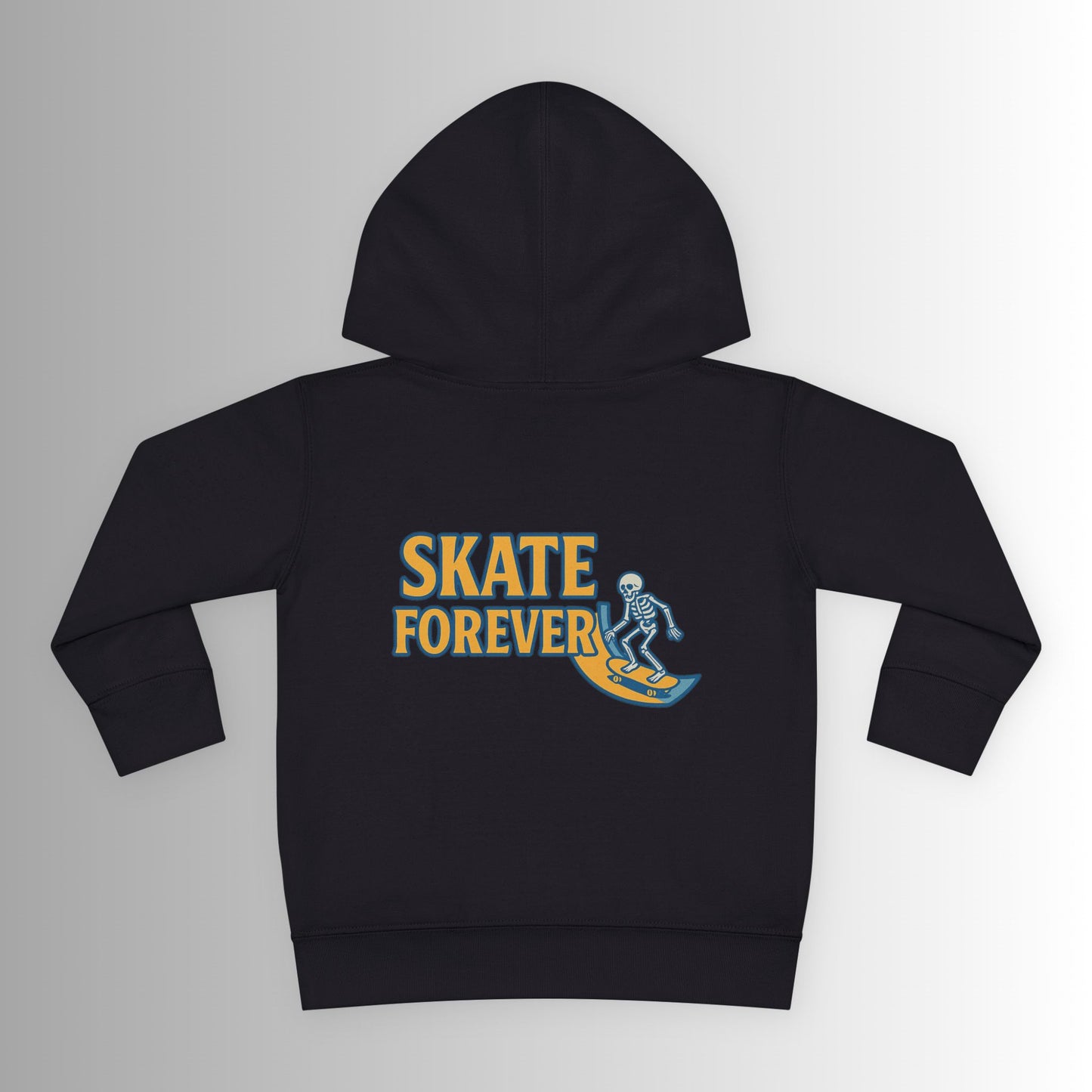 Toddler Hoodie — Neon 'Summer Vibes' Skeleton Pullover