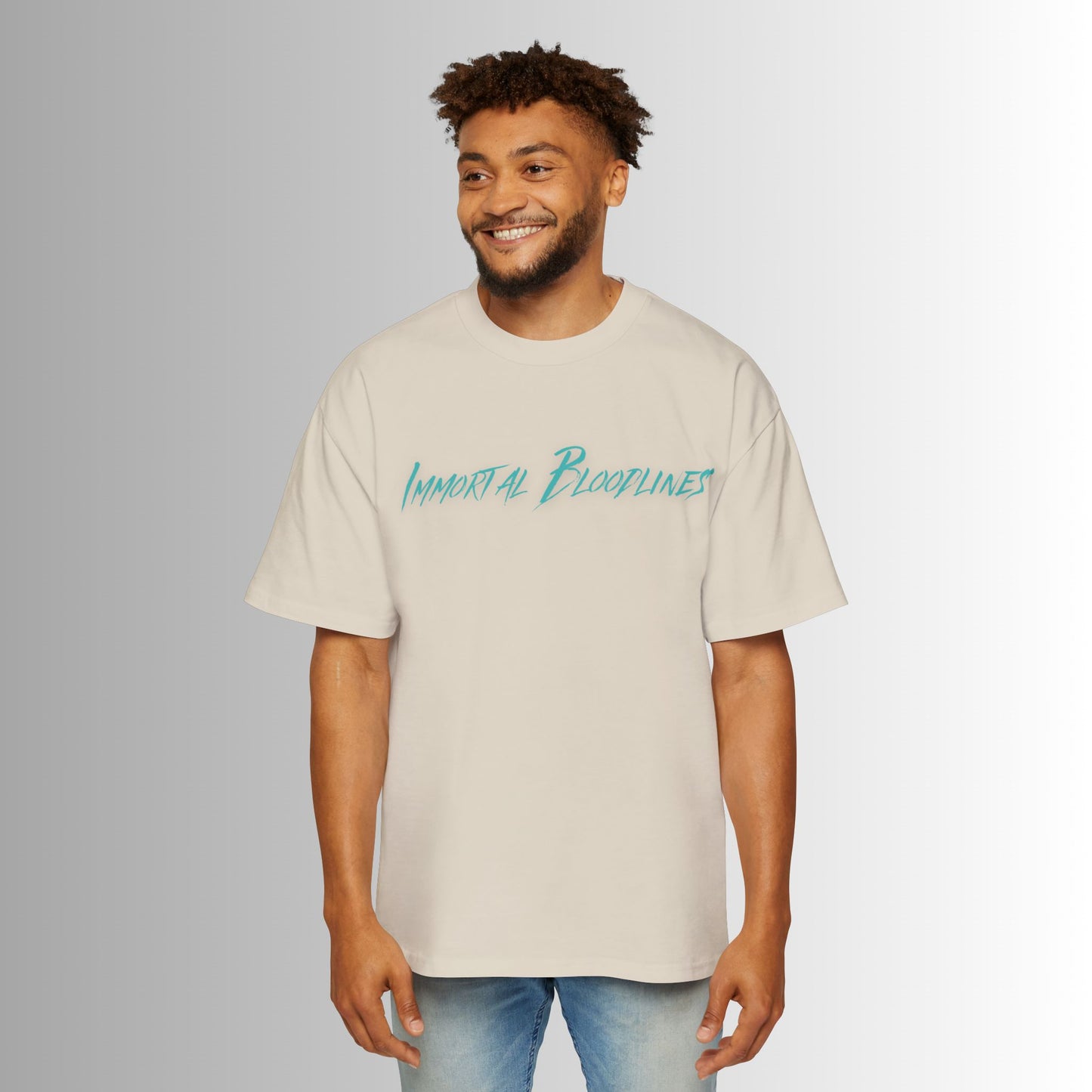 Immortal Bloodlines Men's Heavy Oversized Tee - Garden of Eden Graphic T-Shirt
