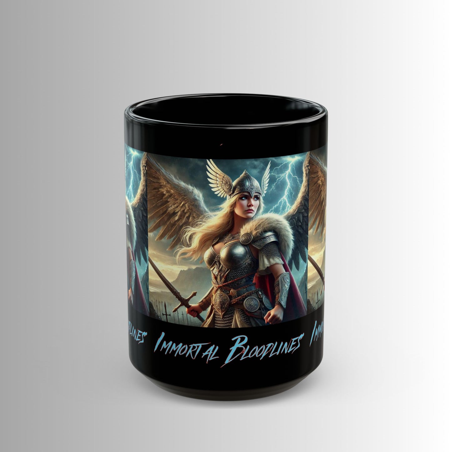Immortal Bloodlines- God's Collection (Valkyrie) -  Black Mug — (11oz & 15oz)