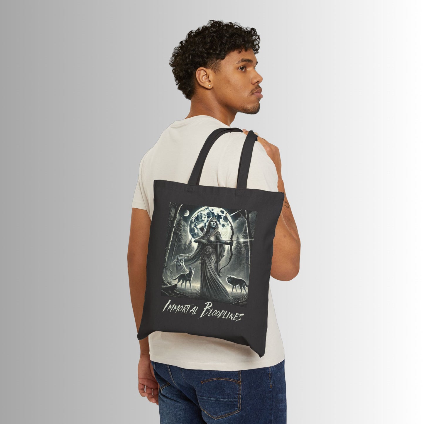 Immortal Bloodlines Gothic Tote Bag - Stylish Canvas Shopper for Art Lovers - Diana