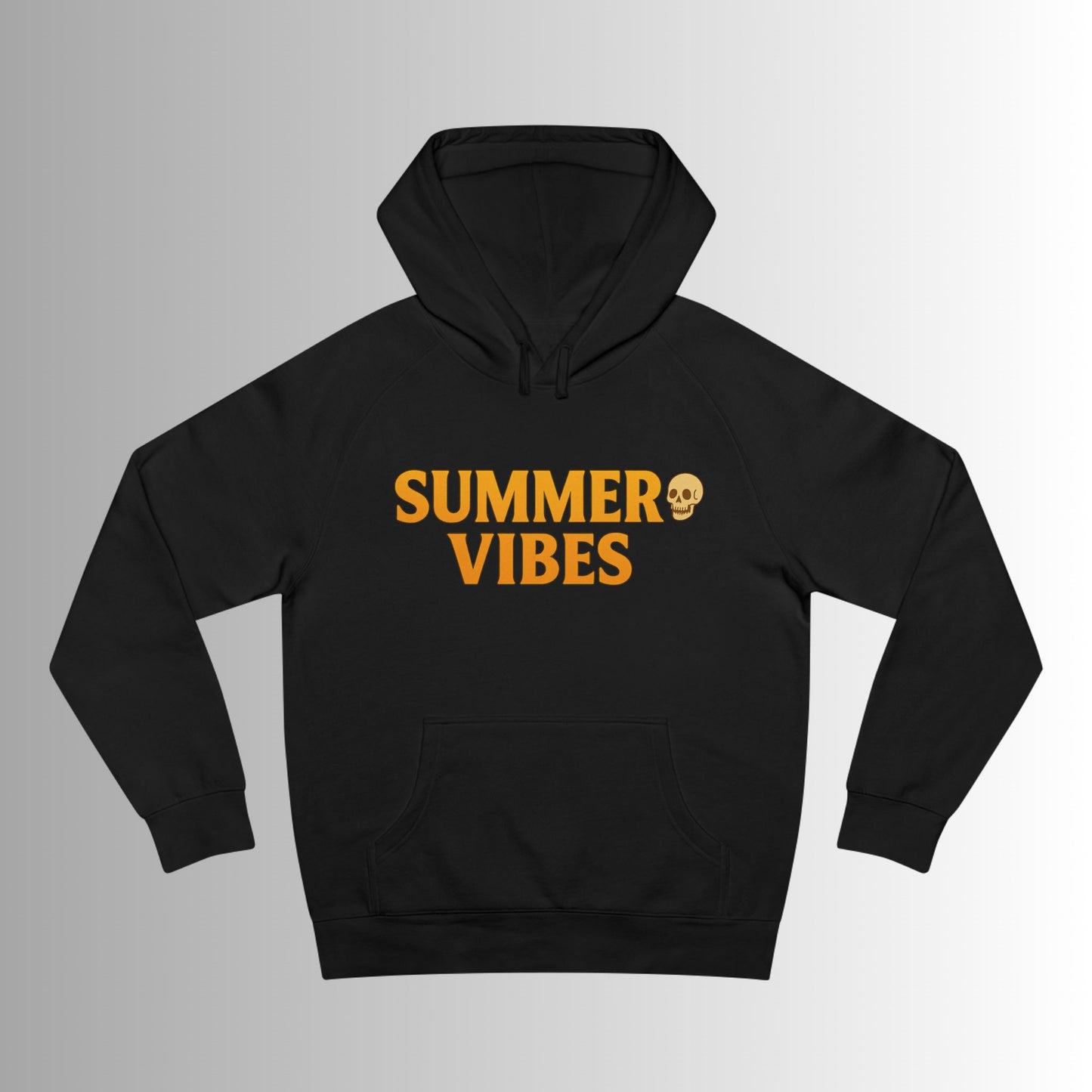 Summer Vibes Hoodie — Retro Wave Skeleton Surf Graphic Pullover