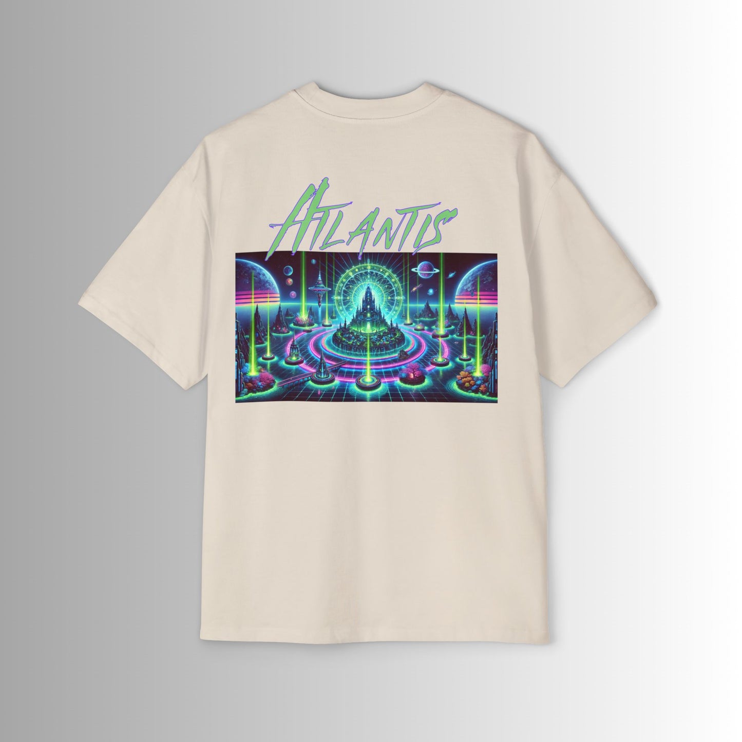 Immortal Bloodlines Men's Heavy Oversized Tee - Atlantis Graphic T-Shirt