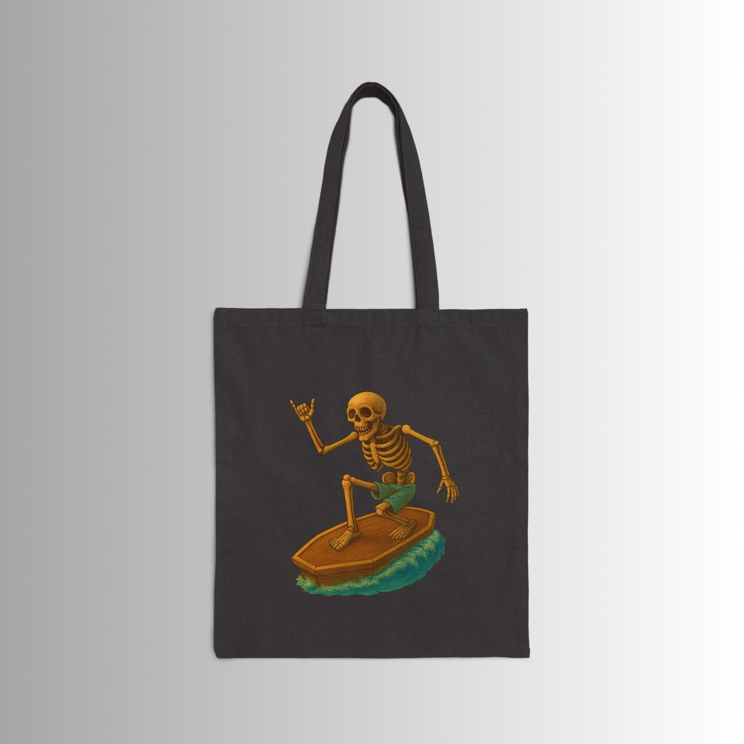Surf-Inspired Cotton Canvas Tote Bag - Perfect for Beach Lovers, Eco-Friendly Shopping, Gifts for Surfers, Summer Adventures