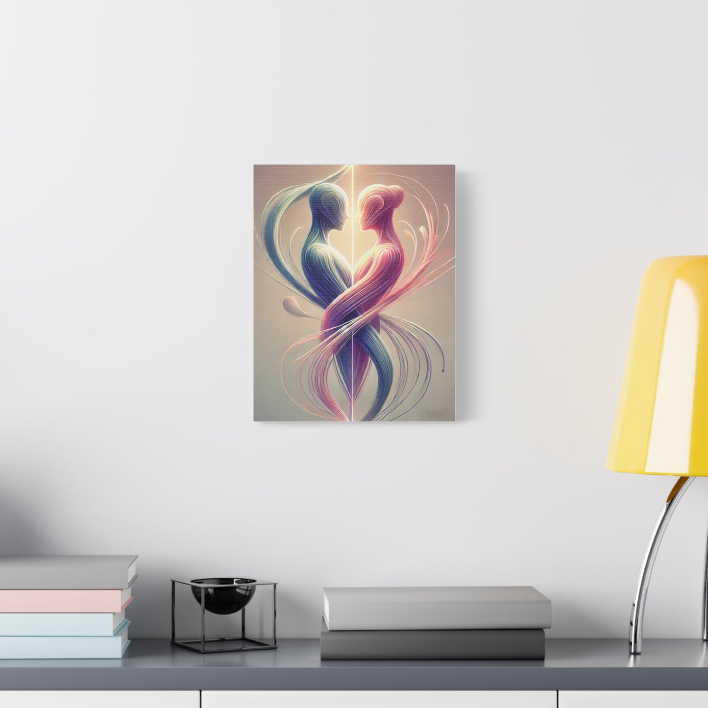 Bound by Love Canvas Art — Romantic Abstract Matte Stretched Print